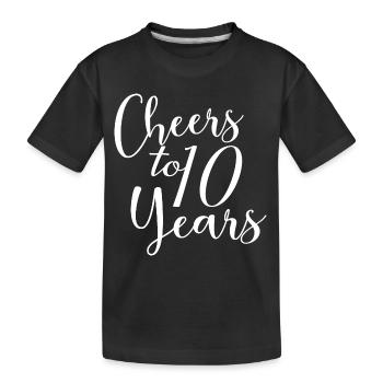 Prost zum 10-jährigen Jubiläum des 10. Geburtstags - Kinder Premium Bio T-Shirt - Schwarz - Vorne