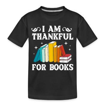 Book Bookworm Library Reading Bookworm - Kids' Premium Organic T-Shirt - black - Front