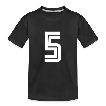 Trikotnummer 6 – Geschenk zum 6. Jubiläum - Kinder Premium Bio T-Shirt - Schwarz - Vorne