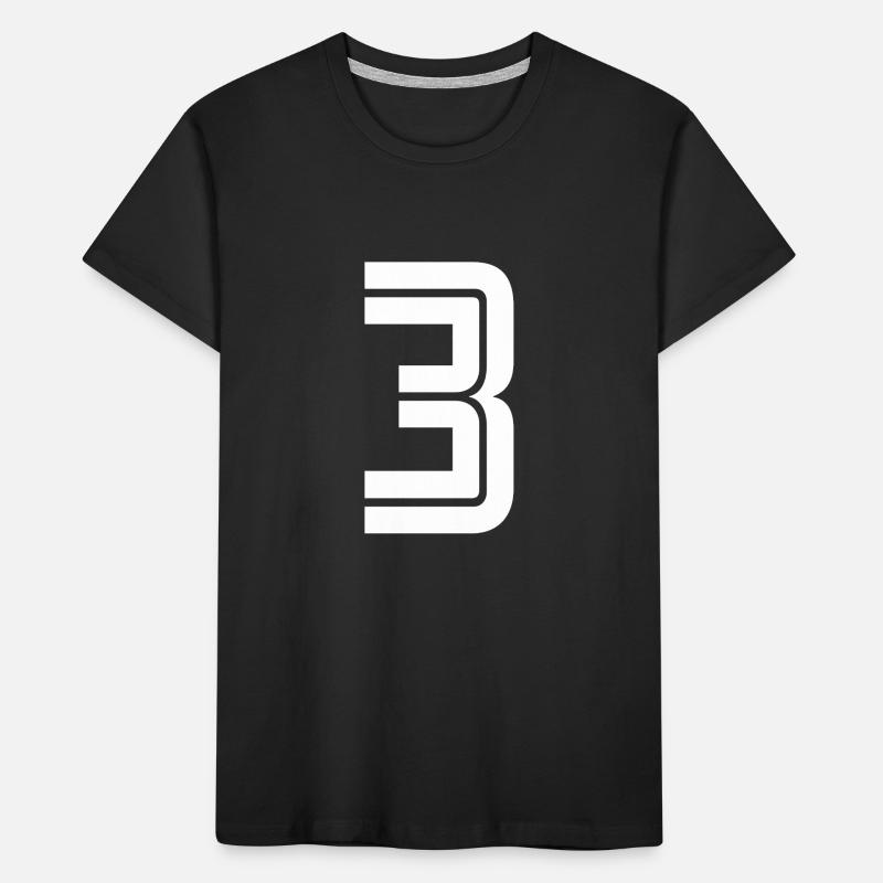 Trikotnummer 3 – Geschenk zum 3-jährigen Jubiläum Kinder Premium Bio T-Shirt