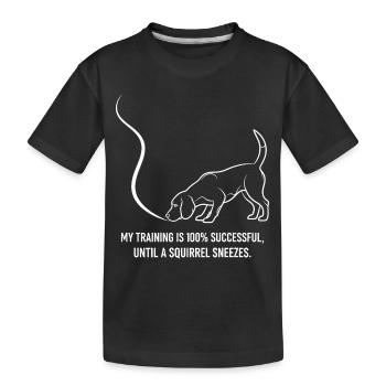 S’entraîner jusqu’à l’éternuement - T-shirt bio Premium Enfant - noir - Devant