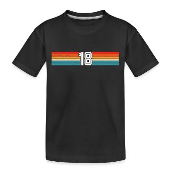 18 ans Rétro 18e anniversaire - T-shirt bio Premium Enfant - noir - Devant