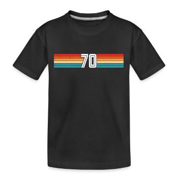 70 Jahre retro 70. Geburtstag - Kinder Premium Bio T-Shirt - Schwarz - Vorne