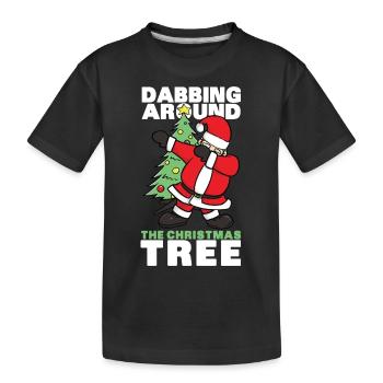 Drôle Dabbing Santa Claus Santa Dab Gift - T-shirt bio Premium Enfant - noir - Devant