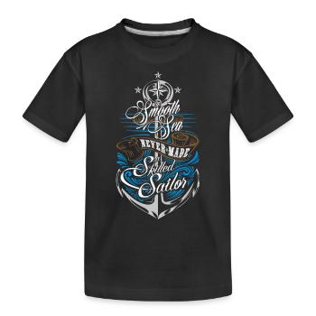 Anchor #2 - Kids' Premium Organic T-Shirt - black - Front