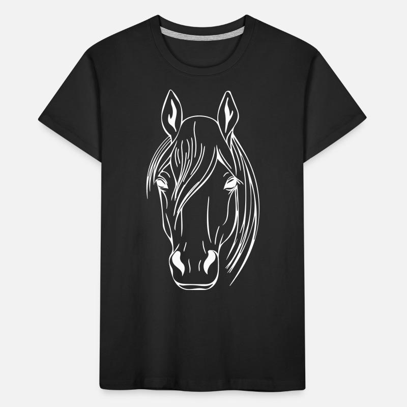Pferdekopf Vector Kinder Premium Bio T-Shirt