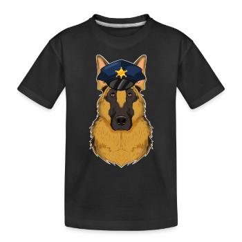 Police German Shepherd Canine Handler I Police - Kids' Premium Organic T-Shirt - black - Front