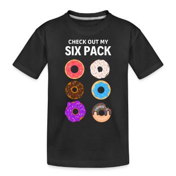 découvrez mon pack de six. Beignet de six paquets - T-shirt bio Premium Enfant - noir - Devant