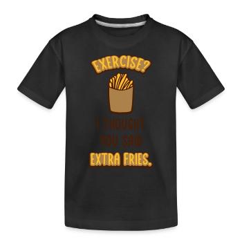 Exercice Extra Fries Citation - T-shirt bio Premium Enfant - noir - Devant