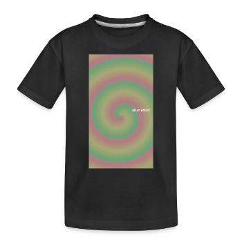 hello world - Kinder Premium Bio T-Shirt - Schwarz - Vorne