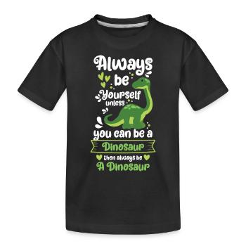 Stegosaurus Rex Raptor préhistorique - T-shirt bio Premium Enfant - noir - Devant