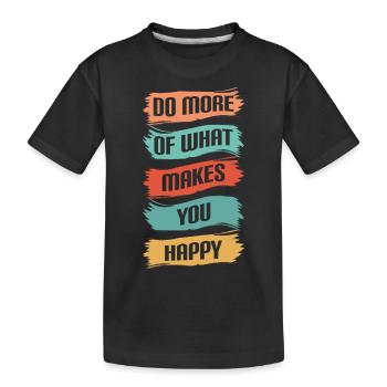 Glück Positiv Liebe Lebensfreude - Kinder Premium Bio T-Shirt - Schwarz - Vorne