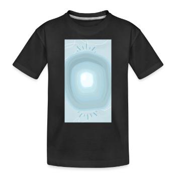Water drops baby blue abstract design shirt etc - Kids' Premium Organic T-Shirt - black - Front
