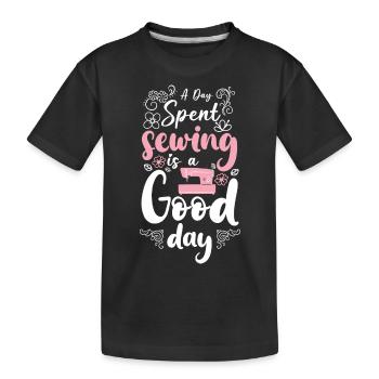 Sewing Profession Closer - Kids' Premium Organic T-Shirt - black - Front
