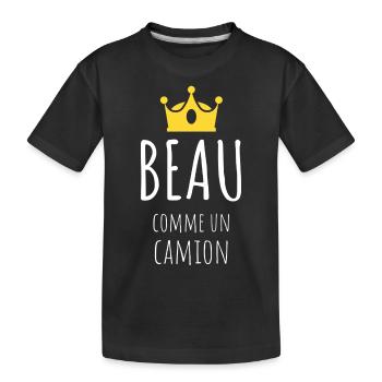 Beau comme un camion - T-shirt bio Premium Enfant - noir - Devant