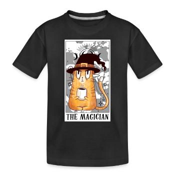 Le Tarot Magicien Carte de Tarot Chat Drôle de Tarot Tarot - T-shirt bio Premium Enfant - noir - Devant