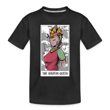 Génial La carte de tarot de la reine africaine Un tarot - T-shirt bio Premium Enfant - noir - Devant