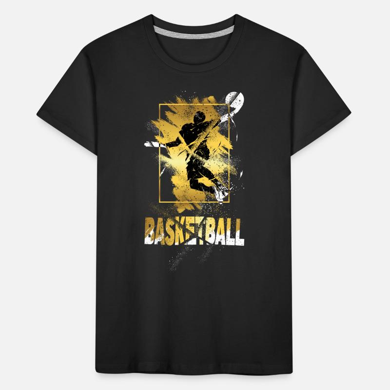 Basketteur Basketteur Dunking Gold Splash T-shirt bio Premium Enfant