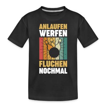 Kegel Kegler Kegelverein Kegeln - Kinder Premium Bio T-Shirt - Schwarz - Vorne