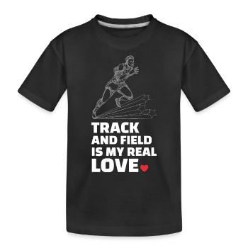 J’adore l’athlétisme - T-shirt bio Premium Enfant - noir - Devant