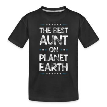 Meilleure tante disant - T-shirt bio Premium Enfant - noir - Devant