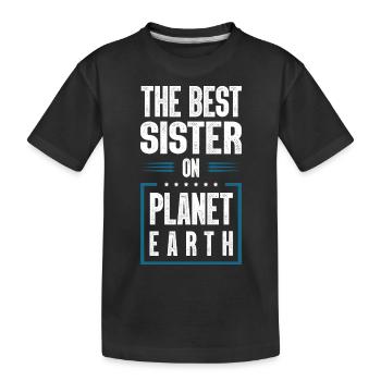 Meilleure sœur disant - T-shirt bio Premium Enfant - noir - Devant