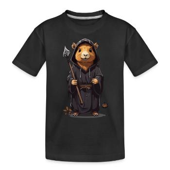 Halloween Capybara Druid Magician Capybara - Kids' Premium Organic T-Shirt - black - Front