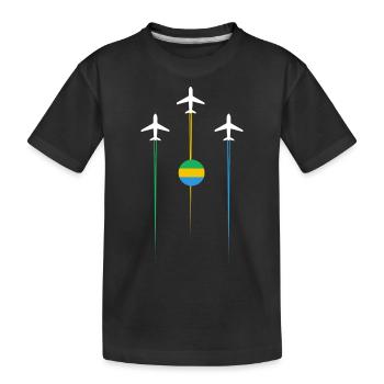 Gabon Airlines - Kids' Premium Organic T-Shirt - black - Front