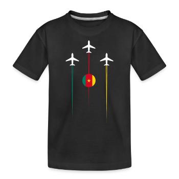 Cameroon Airlines - Kids' Premium Organic T-Shirt - black - Front