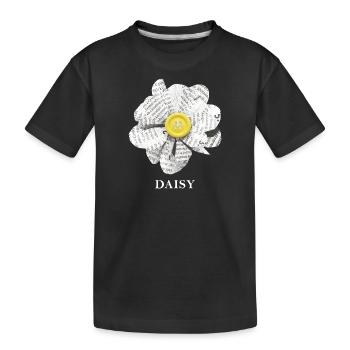 Fleur de marguerite - T-shirt bio Premium Enfant - noir - Devant