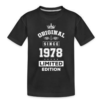 1978 limited edition birthday - Kids' Premium Organic T-Shirt - black - Front
