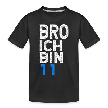 11. Geburtstag Geschenk Kind Sprüche - Kinder Premium Bio T-Shirt - Schwarz - Vorne