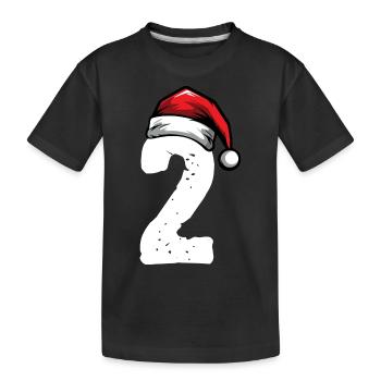 2 Numéro de Noël - T-shirt bio Premium Enfant - noir - Devant