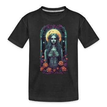 Occulte Vintage Goth Girl sombre esthétique - T-shirt bio Premium Enfant - noir - Devant