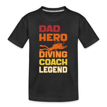 Dad Hero Diving Coach Legend Funny Diving Dad 2024 - T-shirt bio Premium Enfant - noir - Devant