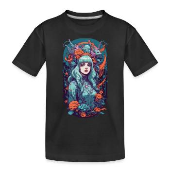 Fille gothique Pastel E-Girl Fantasy Design - T-shirt bio Premium Enfant - noir - Devant