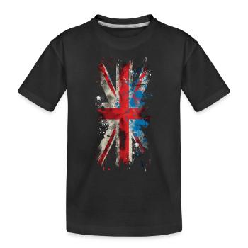 Grunge Union Jack - Kids' Premium Organic T-Shirt - black - Front