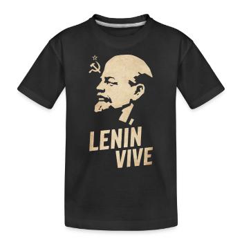 Lenin lebt - Kinder Premium Bio T-Shirt - Schwarz - Vorne