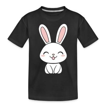 Petit bébé lapin - T-shirt bio Premium Enfant - noir - Devant