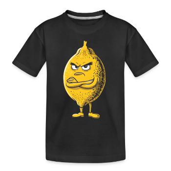 Zitrone - Kinder Premium Bio T-Shirt - Schwarz - Vorne