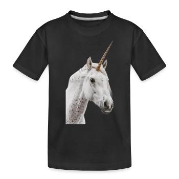 Unicorn - Kids' Premium Organic T-Shirt - black - Front