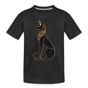Egyptian Cat - Kids' Premium Organic T-Shirt - black - Front