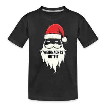 Weihnachts Outfit - Kinder Premium Bio T-Shirt - Schwarz - Vorne