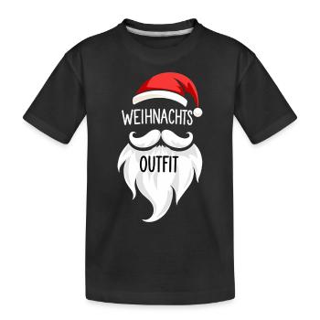 Weihnachts Outfit - Kinder Premium Bio T-Shirt - Schwarz - Vorne