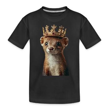 Wiesel - Kinder Premium Bio T-Shirt - Schwarz - Vorne
