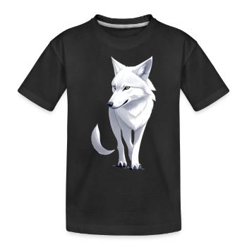 Loup Blanc - T-shirt bio Premium Enfant - noir - Devant