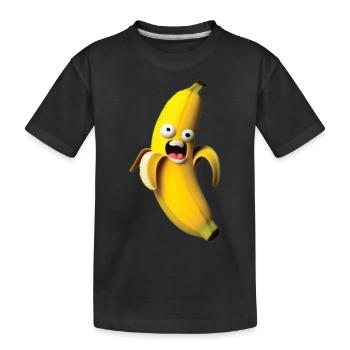 Verückte Banane - Kinder Premium Bio T-Shirt - Schwarz - Vorne
