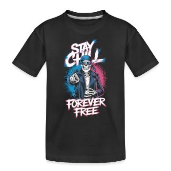 Bleib locker, sei frei - Kinder Premium Bio T-Shirt - Schwarz - Vorne