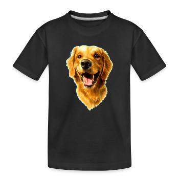 Golden Retriver - T-shirt bio Premium Enfant - noir - Devant