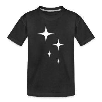 Funkeln Glitzer Sterne - Kinder Premium Bio T-Shirt - Schwarz - Vorne